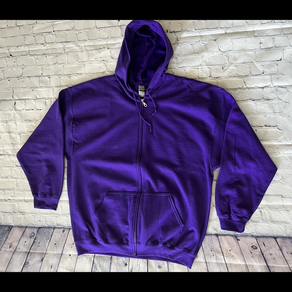 Brand new zip up purple hooded jacket